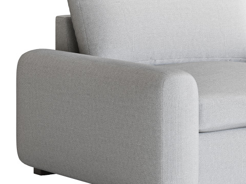 SERRAT WHITE PERFORMANCE FABRIC CHAIR AND A HALF 3D 模型