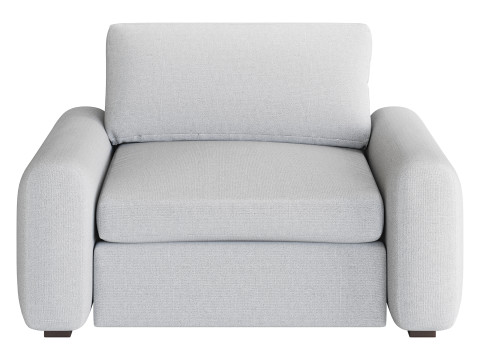 SERRAT WHITE PERFORMANCE FABRIC CHAIR AND A HALF 3D 模型