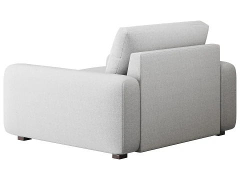 SERRAT WHITE PERFORMANCE FABRIC CHAIR AND A HALF 3D Model