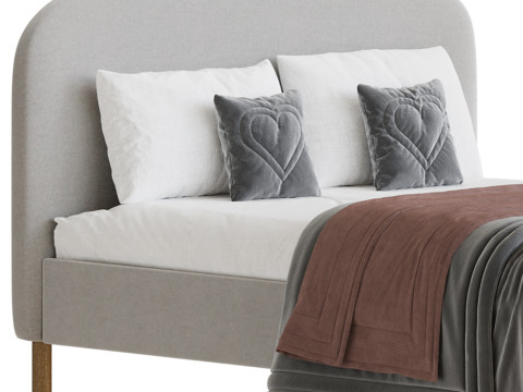 Shilton Upholstered Bed Frame Model 3D