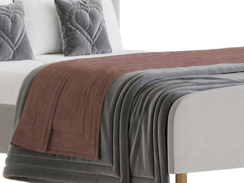 Shilton Upholstered Bed Frame Model 3D