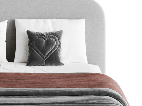 Shilton Upholstered Bed Frame 3D Model