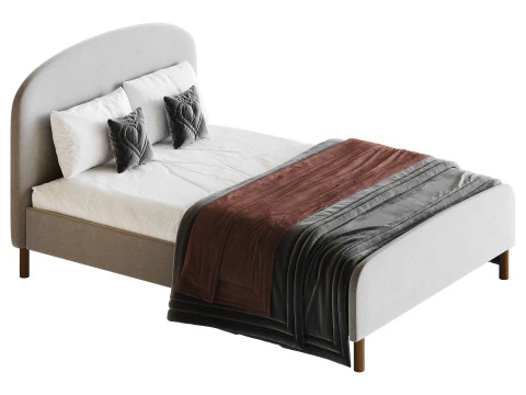 Shilton Upholstered Bed Frame 3D Model