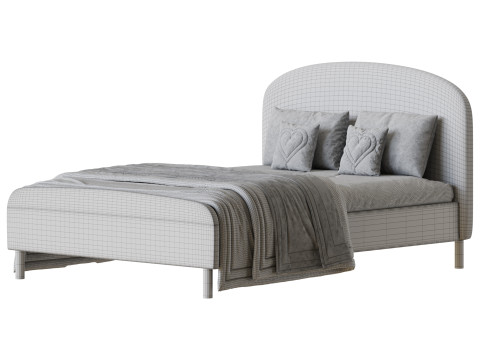 Shilton Upholstered Bed Frame Model 3D
