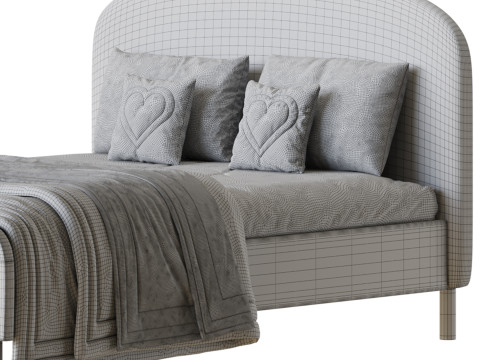 Shilton Upholstered Bed Frame Model 3D