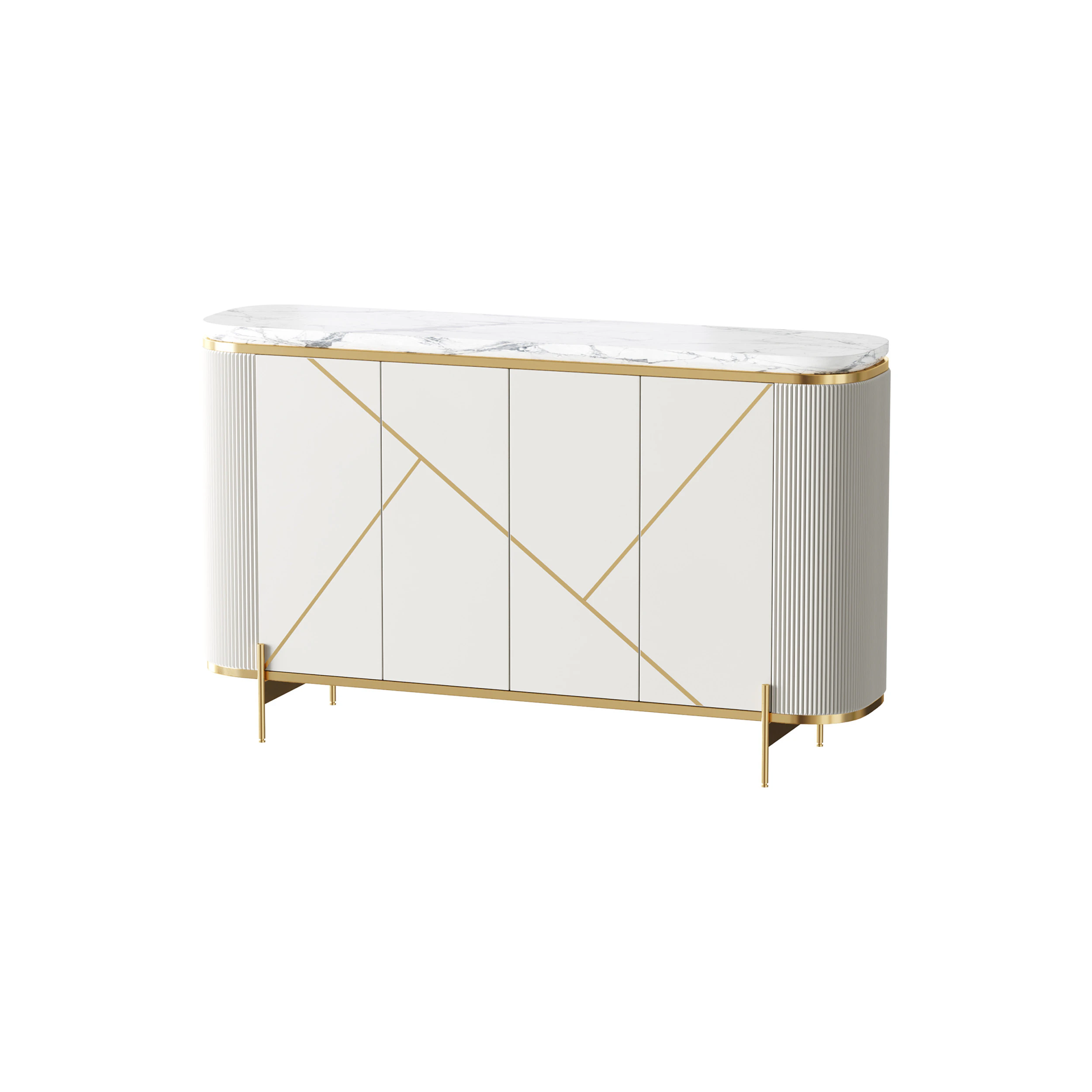 Sideboard Buffet Faux Marble 3D Model .c4d .max .obj .3ds .fbx .stl .blend