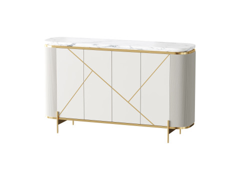 Sideboard Buffet Faux Marble Modèle 3D