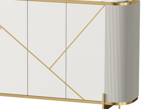 Sideboard Buffet Faux Marble 3Dモデル