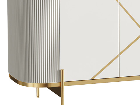 Sideboard Buffet Faux Marble 3Dモデル