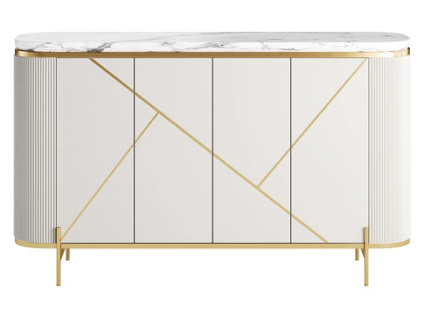 Sideboard Buffet Faux Marble 3D Model