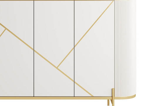 Sideboard Buffet Faux Marble 3Dモデル