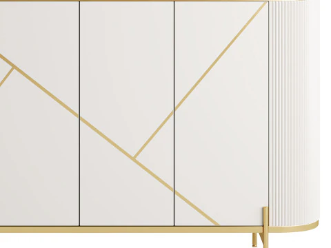 Sideboard Buffet Faux Marble 3D Model
