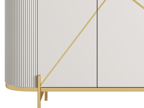 Sideboard Buffet Faux Marble 3Dモデル