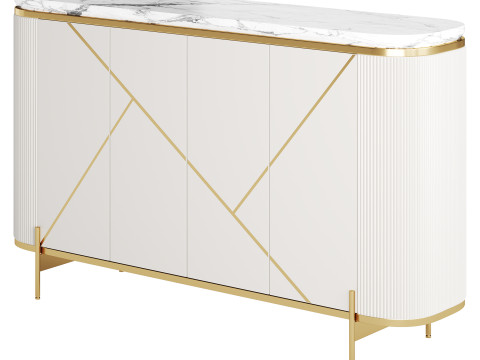 Sideboard Buffet Faux Marble 3Dモデル