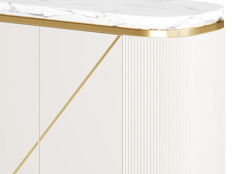 Sideboard Buffet Faux Marble 3D Model