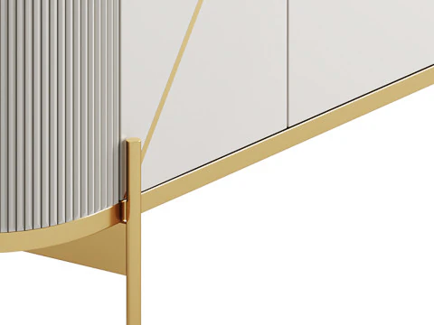 Sideboard Buffet Faux Marble 3D Model