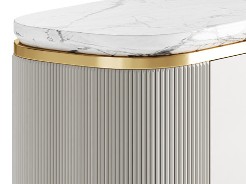 Sideboard Buffet Faux Marble 3Dモデル
