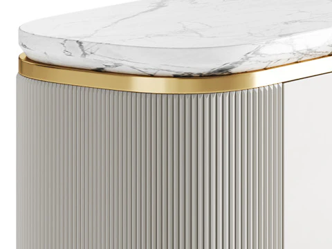 Sideboard Buffet Faux Marble 3D Model