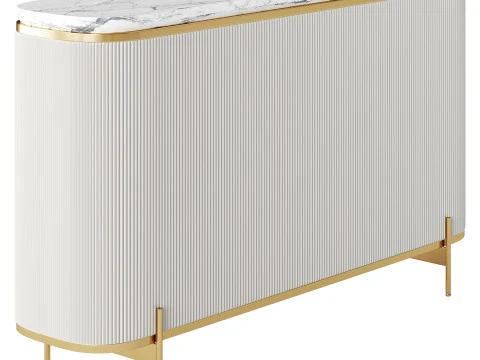 Sideboard Buffet Faux Marble 3D Model