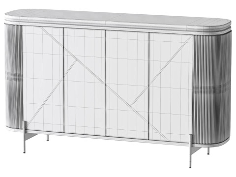 Sideboard Buffet Faux Marble 3Dモデル