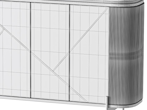 Sideboard Buffet Faux Marble 3Dモデル