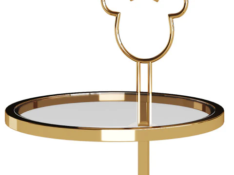 Simple Cartoon Coffee Table 3D Model