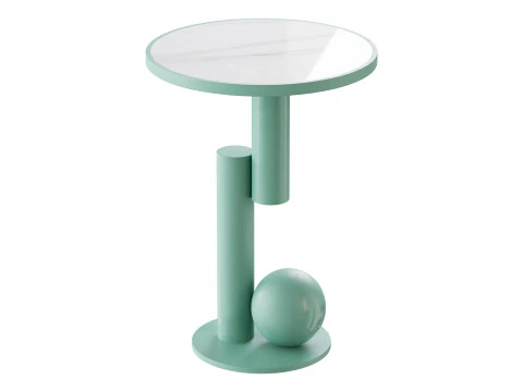 심플 라운드 사이드 테이블 3D 모델