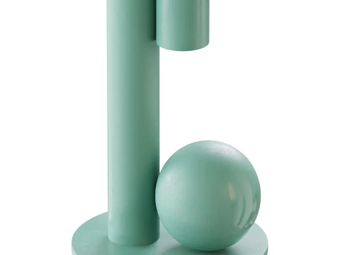 Basit Yuvarlak Yan Sehpa 3D Model