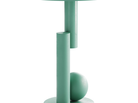 Simple Round Side Table 3Dモデル