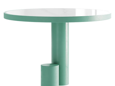 Basit Yuvarlak Yan Sehpa 3D Model