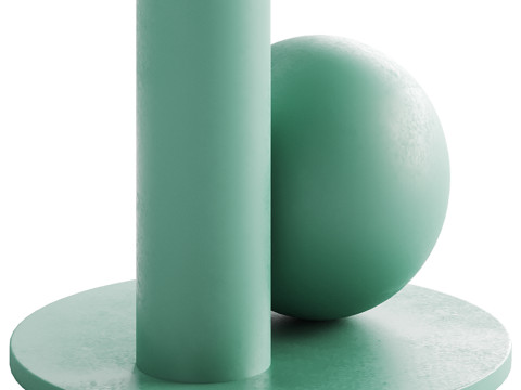 Simple Round Side Table 3Dモデル