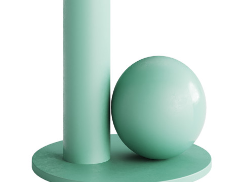 Simple Round Side Table 3Dモデル