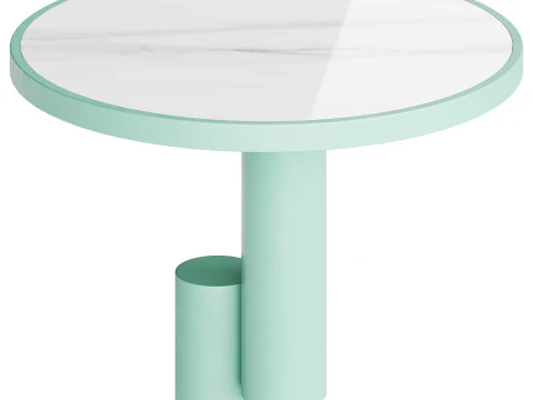 Basit Yuvarlak Yan Sehpa 3D Model