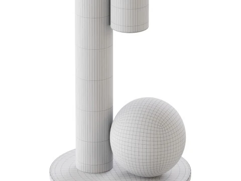 Basit Yuvarlak Yan Sehpa 3D Model