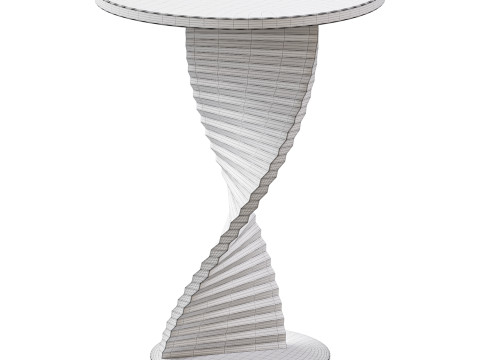 Simple Swirl Side Table 3D Model