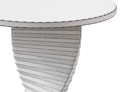 Simple Swirl Side Table 3D Model