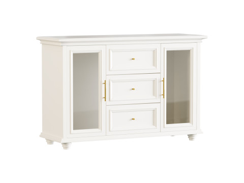 Sleek White Modern Sideboard Credenza 3D Model
