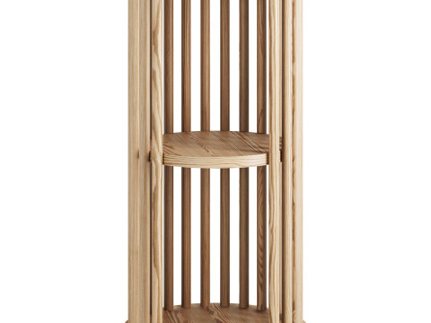 Solid Wood Side Table Modelo 3D