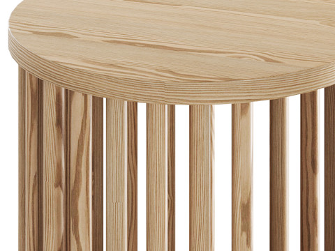 Solid Wood Side Table Modelo 3D