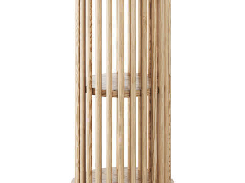Solid Wood Side Table Modelo 3D
