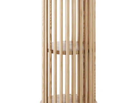 实木边桌 3D 模型