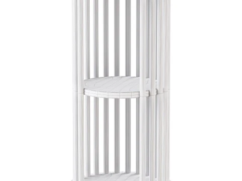 实木边桌 3D 模型