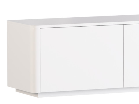 Stylish White TV Stand in Wood Modelo 3D