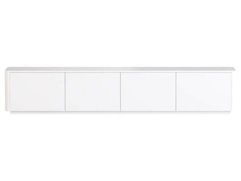 Stylish White TV Stand in Wood Modelo 3D