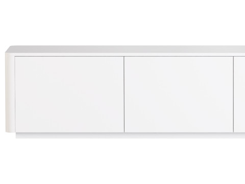 Stylish White TV Stand in Wood Modelo 3D