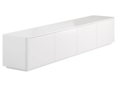 Stylish White TV Stand in Wood 3D Model