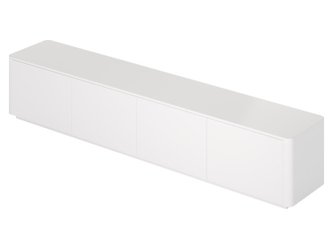 Stylish White TV Stand in Wood Modelo 3D
