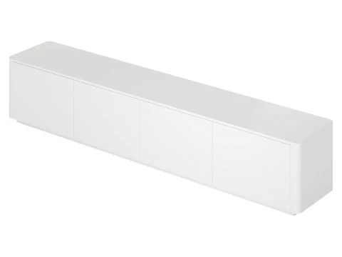 Stylish White TV Stand in Wood 3D Model