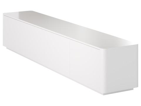 Stylish White TV Stand in Wood Modelo 3D