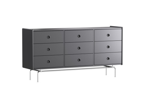 Stylish Wood Sideboard 3D Model